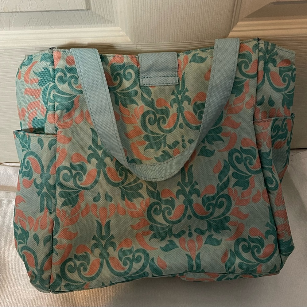 Diaper bag green floral mini euc - Picture 2 of 2